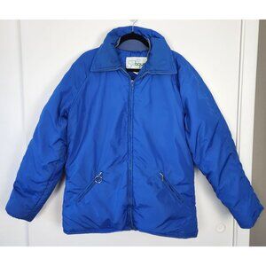 Vintage Skitique Women's Blue Nylon & Down Ski Coat, No Size Tag *READ*